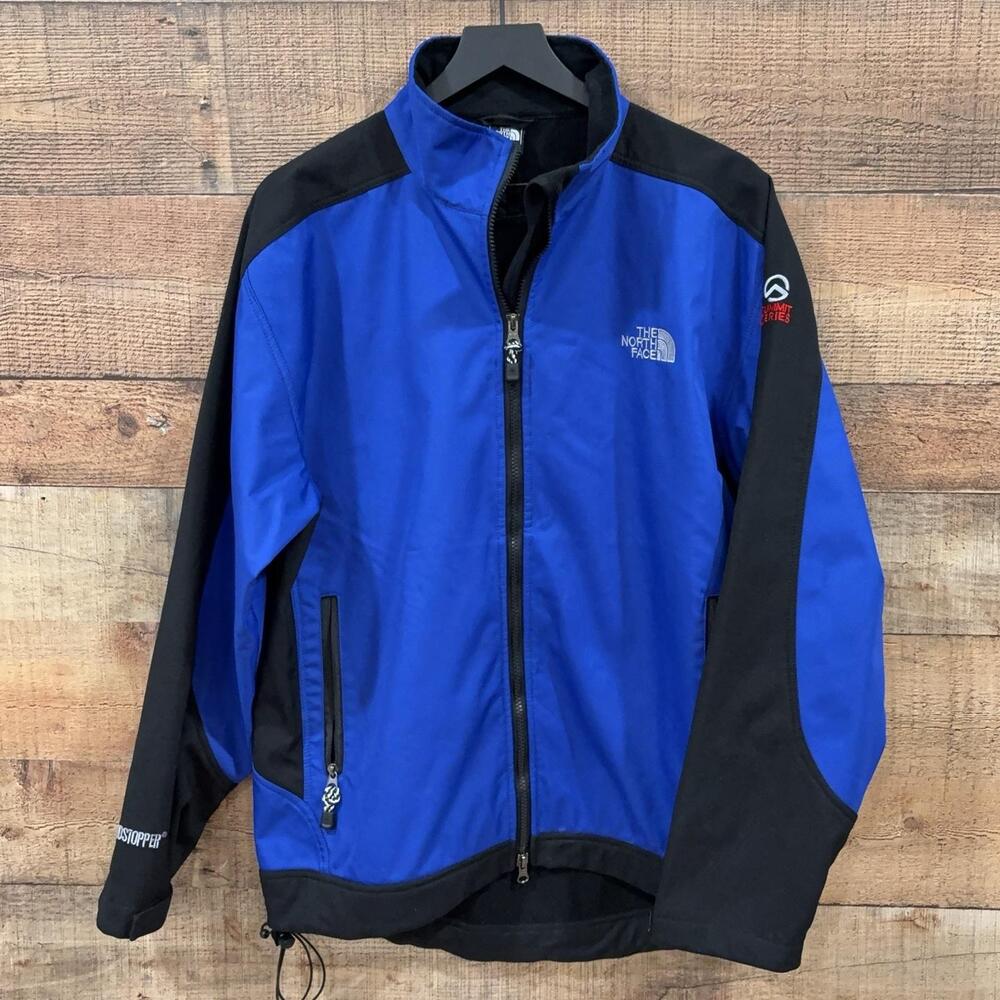 The North Face Windbreaker Jacket Mens Size L Blue Summit Series Windstopper